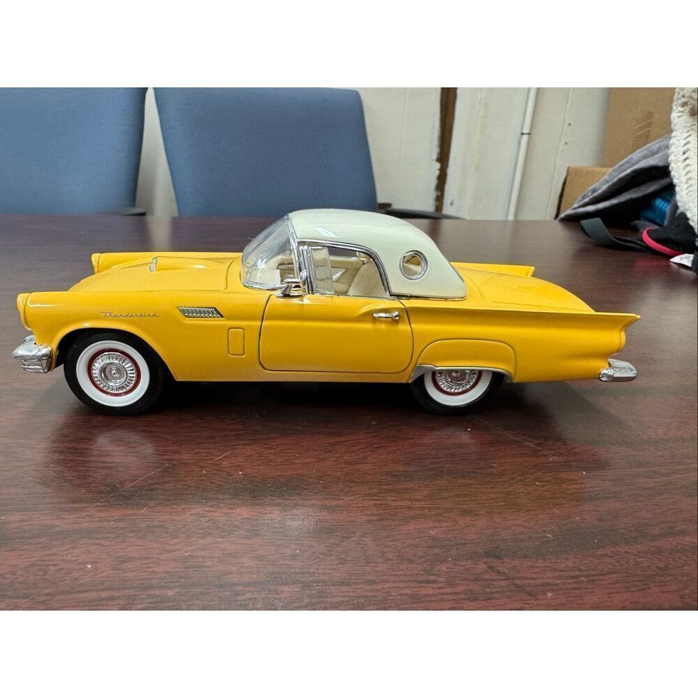 1957 Yellow Ford Thunderbird Car